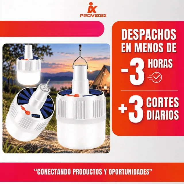 Foco Led Con Panel Solar, producto ganador de Provedix para vender en Dropi en Ecuador